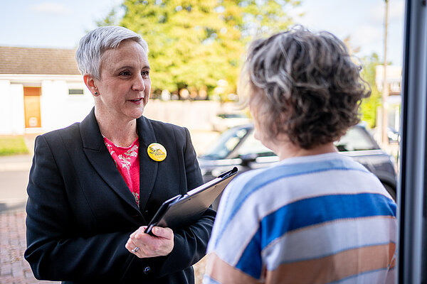 Alex engaging with a constituent