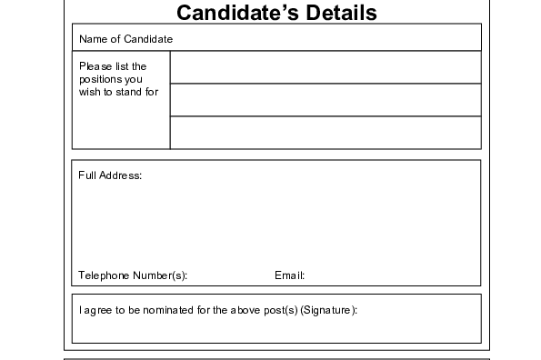 Nomination form