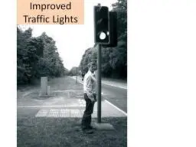 Cllr Hussey and the improved traffic lights