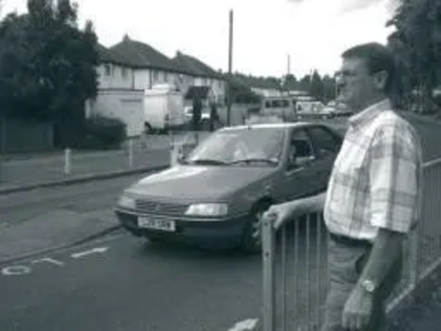 Cllr Hussey Checks the speeding traffic