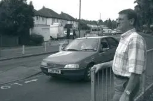 Cllr Hussey Checks the speeding traffic