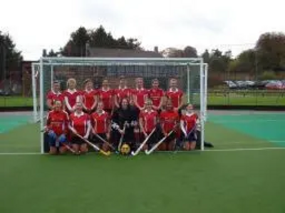 Basingstoke Ladies Hockey First Team posing at Down Grange